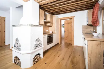 Küche/Küchenzeile in der Unterkunft Chalets Aue