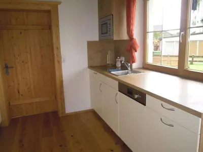 Küche/Küchenzeile in der Unterkunft Chalets Aue
