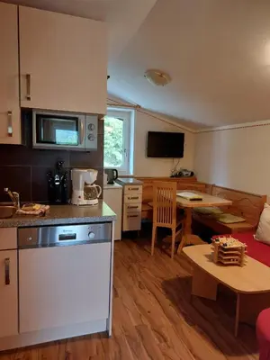 Küche/Küchenzeile in der Unterkunft Appartements am See
