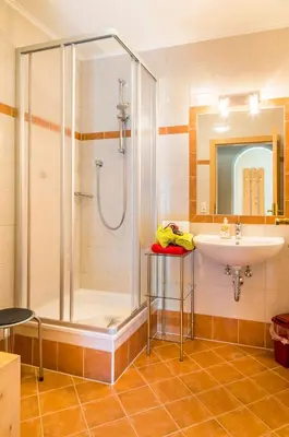 Ein Badezimmer in der Unterkunft Bio-Bauernhof Obertrattenbachhof