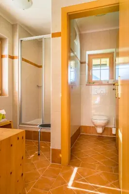 Ein Badezimmer in der Unterkunft Bio-Bauernhof Obertrattenbachhof