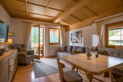 Ein Sitzbereich in der Unterkunft Landhaus Casper