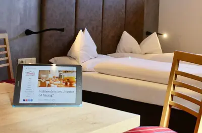 Ein Bett oder Betten in einem Zimmer der Unterkunft Pension Norika