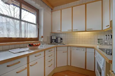 Küche/Küchenzeile in der Unterkunft Landhaus Kostenzer mit Sauna