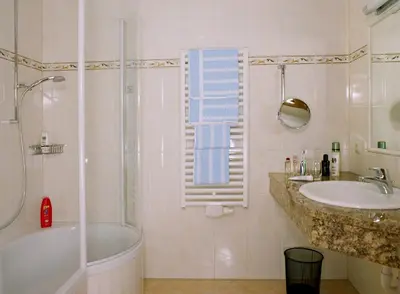 Ein Badezimmer in der Unterkunft Der Schwendterwirt