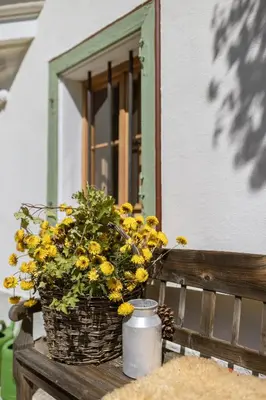 Ein Garten an der Unterkunft Bauernhaus-Schloss Wagrain