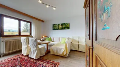 Ein Sitzbereich in der Unterkunft Apartment Westendorf