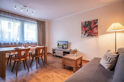 Ein Sitzbereich in der Unterkunft Aparthotel Andreas Hofer