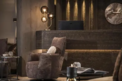 Ein Sitzbereich in der Unterkunft Hotel Post