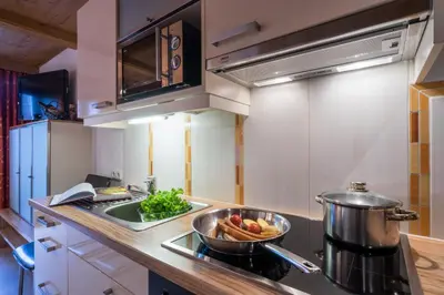 Küche/Küchenzeile in der Unterkunft Aparthotel Gallahaus