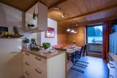 Küche/Küchenzeile in der Unterkunft Aparthotel Gallahaus