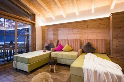 Ein Sitzbereich in der Unterkunft Aparthotel Gallahaus