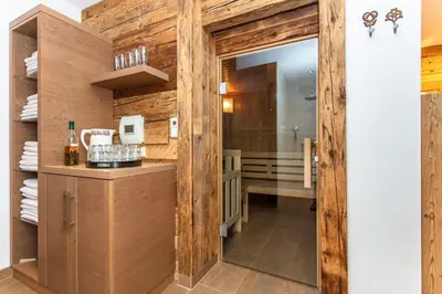 Küche/Küchenzeile in der Unterkunft Brandstatthof Leogang