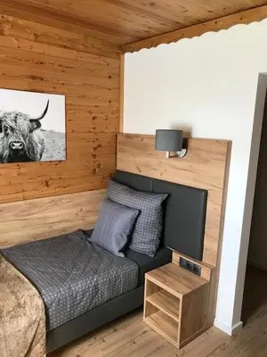 Ein Sitzbereich in der Unterkunft Golf & Ski Chalet