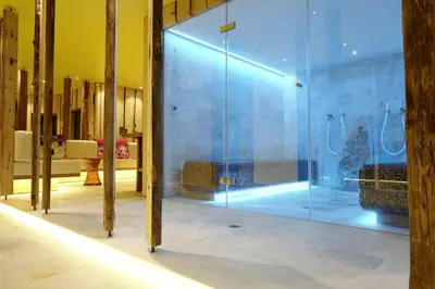 Ein Badezimmer in der Unterkunft Small Luxury Hotel of the World - DasPosthotel
