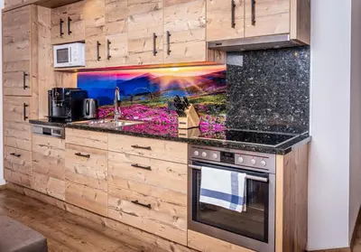 Küche/Küchenzeile in der Unterkunft Alpen Chalet Wohnung 