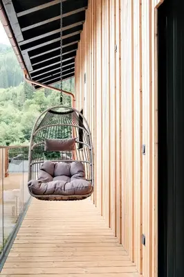 Ein Balkon oder eine Terrasse in der Unterkunft Grand Pension Franziska - inkl CrossFit Gym
