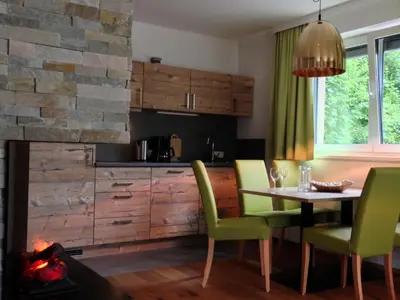 Küche/Küchenzeile in der Unterkunft Hotel Alpenblick