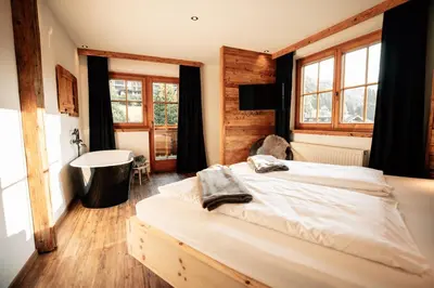Ein Bett oder Betten in einem Zimmer der Unterkunft Hotel Sonnberg