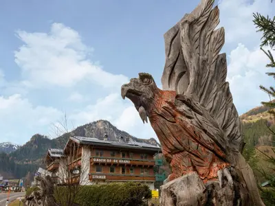 Ein allgemeiner Bergblick oder ein Berglick von der Ferienwohnung aus