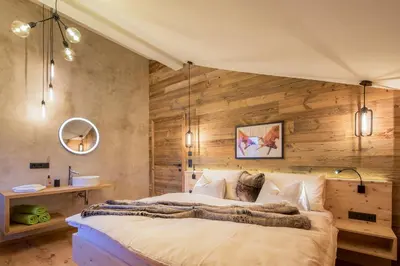 Ein Bett oder Betten in einem Zimmer der Unterkunft Haus Sonnblick Penthouse