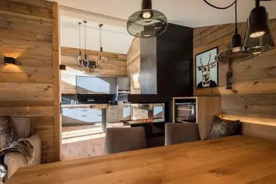 Küche/Küchenzeile in der Unterkunft Haus Sonnblick Penthouse