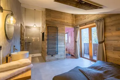 Ein Bett oder Betten in einem Zimmer der Unterkunft Haus Sonnblick Penthouse