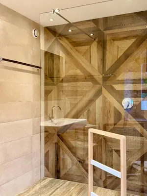 Ein Badezimmer in der Unterkunft Gasthof Neumeister