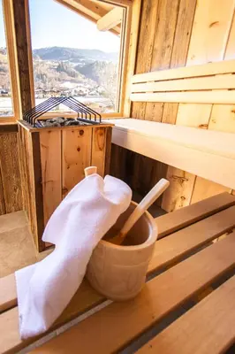 Ein allgemeiner Bergblick oder ein Berglick von der Ferienwohnung aus