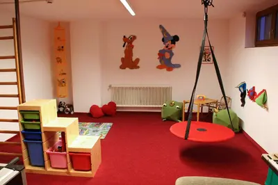 Ein Sitzbereich in der Unterkunft Apartments Foidl