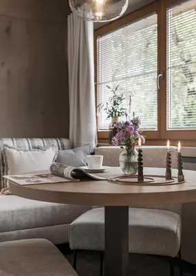 Ein Sitzbereich in der Unterkunft Leitnerhof