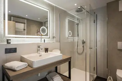 Ein Badezimmer in der Unterkunft Leitnerhof