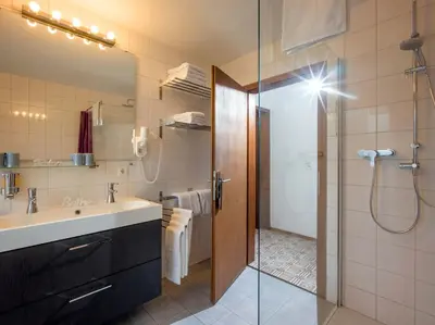 Ein Badezimmer in der Unterkunft Moida-Ferienwohnung