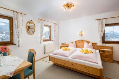 Ein Bett oder Betten in einem Zimmer der Unterkunft Pension Rainhof