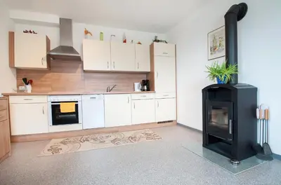 Küche/Küchenzeile in der Unterkunft Ferienwohnung Hotter
