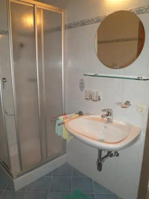 Ein Badezimmer in der Unterkunft Hagauhof