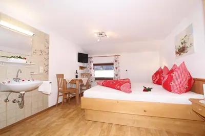 Ein Bett oder Betten in einem Zimmer der Unterkunft Pfandlhof