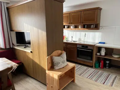 Küche/Küchenzeile in der Unterkunft Ferienwohnung Höllwarth