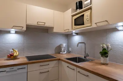 Küche/Küchenzeile in der Unterkunft Appartements Achensee