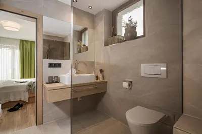 Ein Badezimmer in der Unterkunft Restaurant Gästehaus Wiesenheim