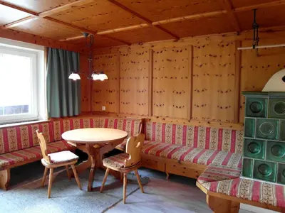 Ein Sitzbereich in der Unterkunft Appartements Konrad