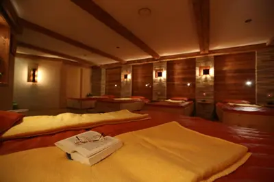 Ein Bett oder Betten in einem Zimmer der Unterkunft Hotel Lamark