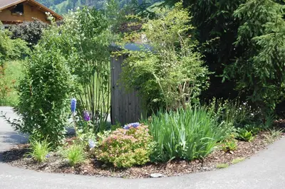 Ein Garten an der Unterkunft Haus Kristall