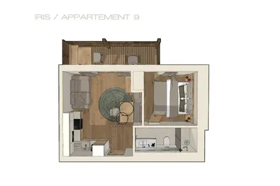 Grundriss der Unterkunft Aparthotel Iris