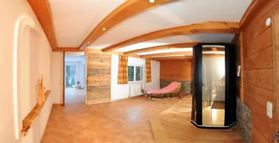 Ein Sitzbereich in der Unterkunft Appartement Berghof