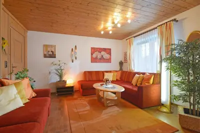 Ein Sitzbereich in der Unterkunft Appartement Jöchl