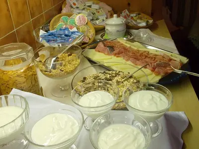 Essen in der Pension oder in der Nähe