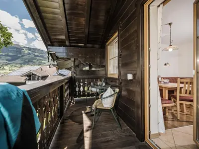 Ein allgemeiner Bergblick oder ein Berglick von der Ferienwohnung aus