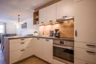 Küche/Küchenzeile in der Unterkunft Appartement Reischerhof