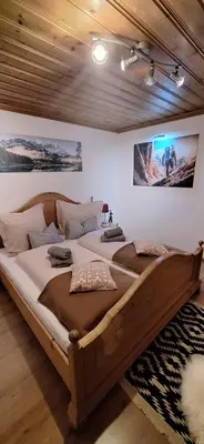 Ein Sitzbereich in der Unterkunft Apartment Unterhollenau